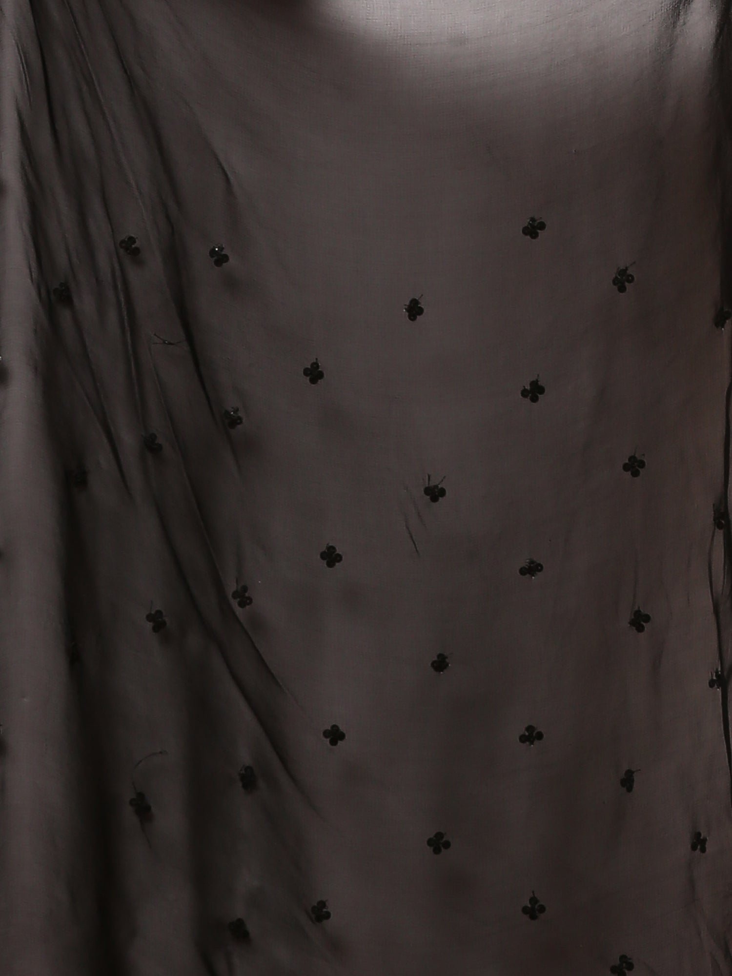 Geogette black embroidered crop top and palazoo set - Image 8