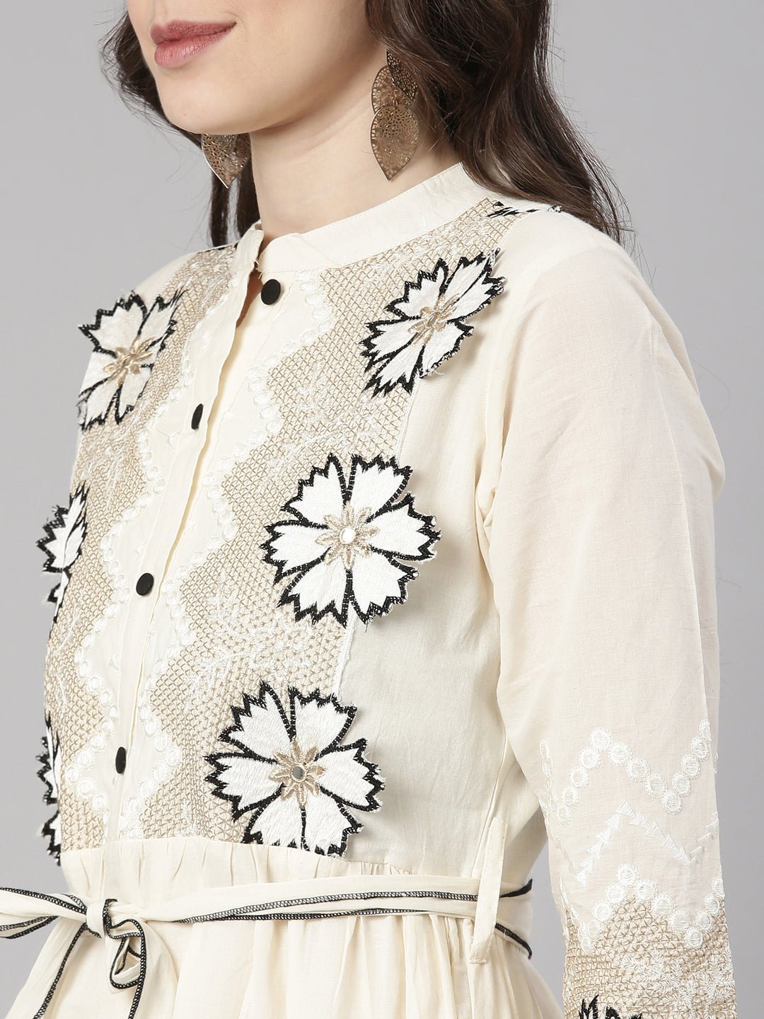 Sadguru Cream Casual Solid Anarkali Kurta - Image 5