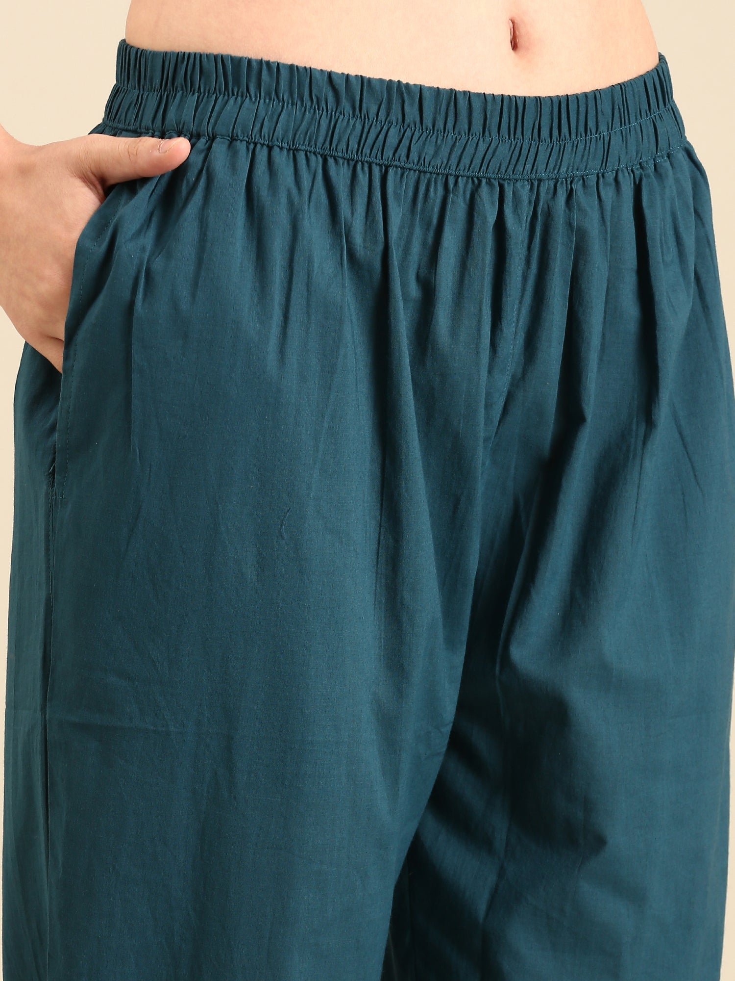 Teal printed three piece suit set - Image 6