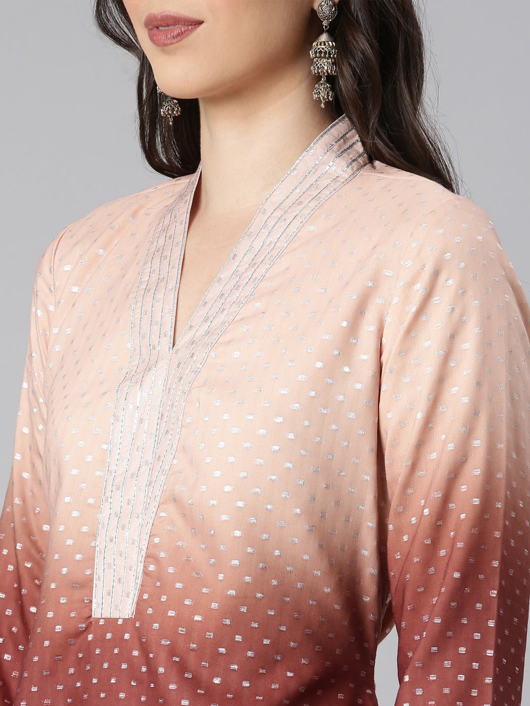 Sadguru Brown Casual Solid Kurta - Image 4