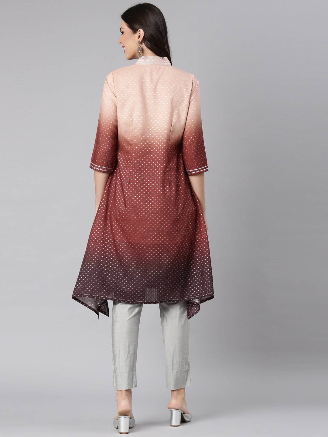 Sadguru Brown Casual Solid Kurta - Image 3